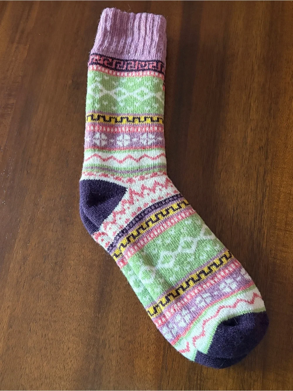 “🌲 Bundle of 3 Vibrant Nordic Fair Isle Crew Socks 🌲